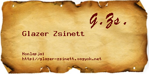 Glazer Zsinett névjegykártya